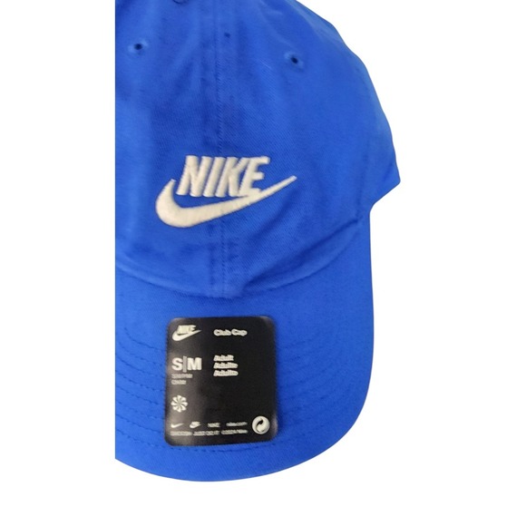 Nike Club Cap Blue Mens Adjustable Hat Swoosh Logo Casual Sportswear NWT - Picture 5 of 6